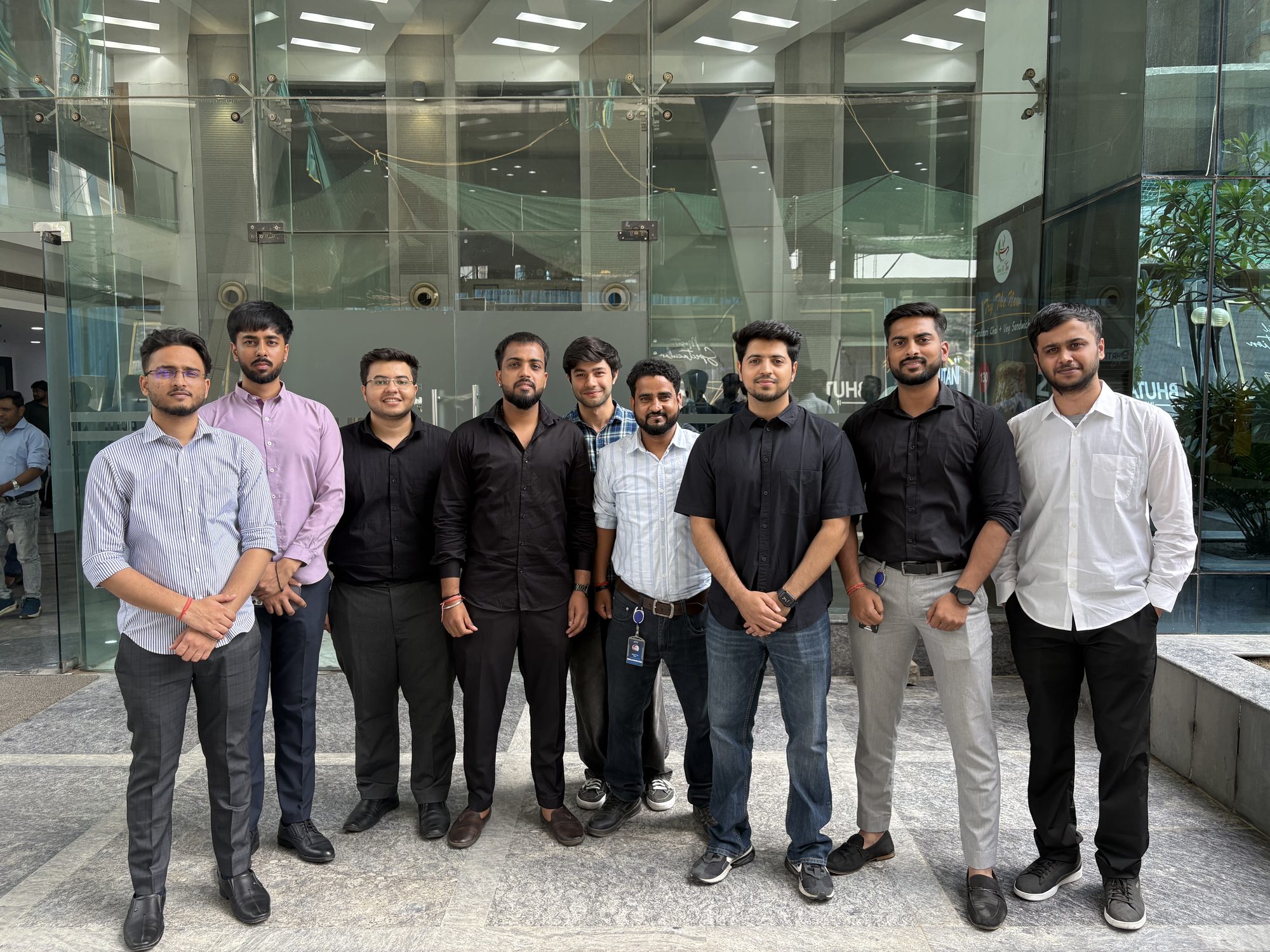 The team outside the office